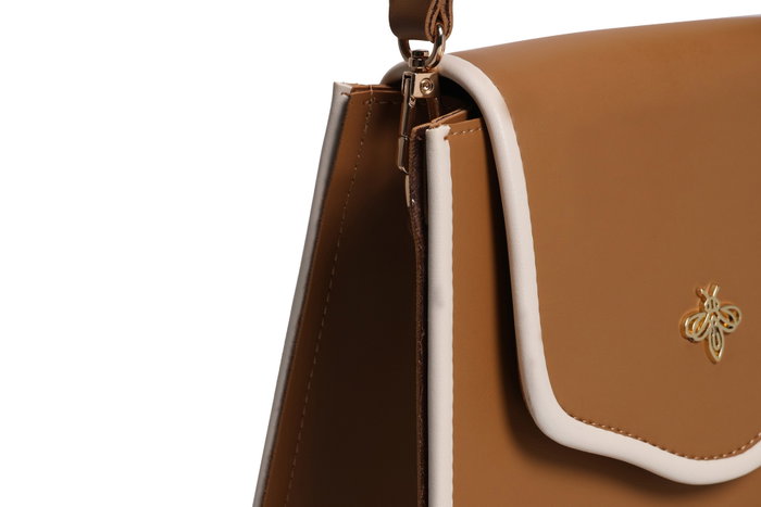 Lucky Bees Bolso Bandolera Camel y Crema Lucky Bees Bolso Bandolera Camel y Crema